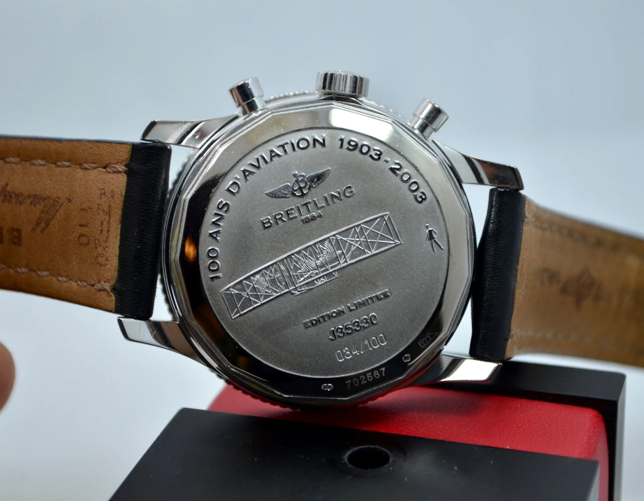 Breitling Montbrillant J35330 Limited 100 ANS D`AVIATION 18K Gold Chronograph