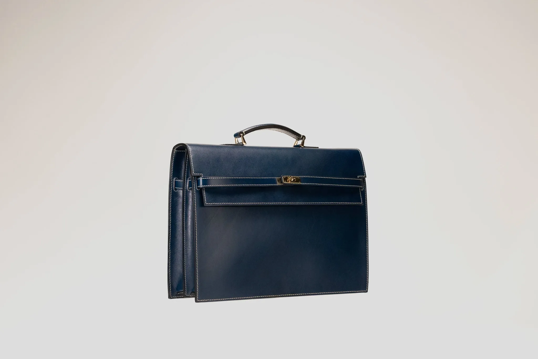 Briefcase - Box Calf Blue