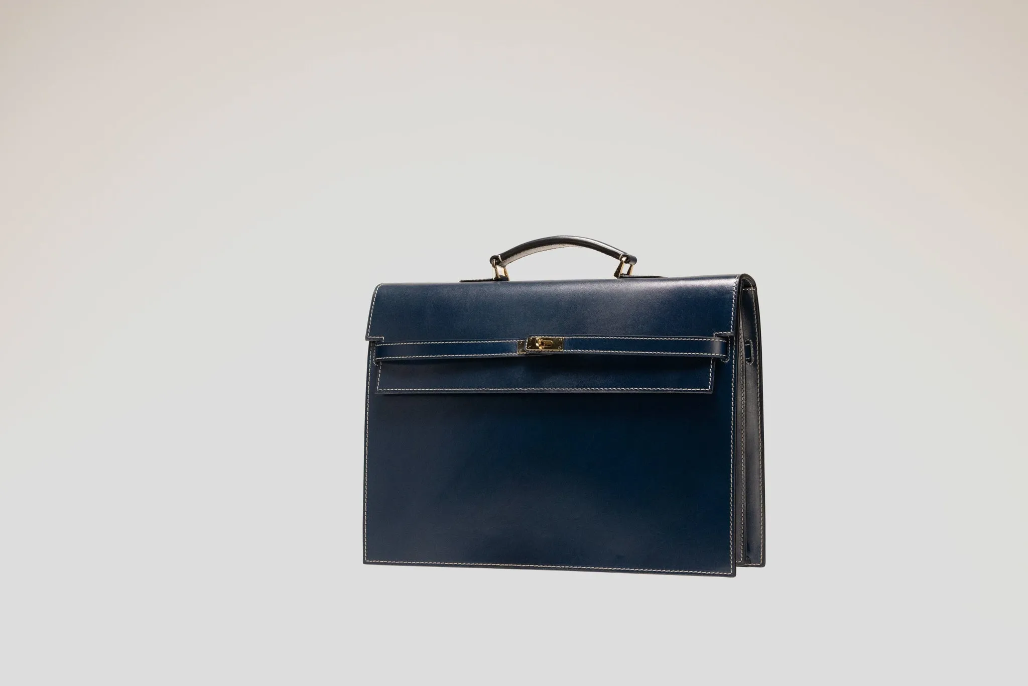 Briefcase - Box Calf Blue