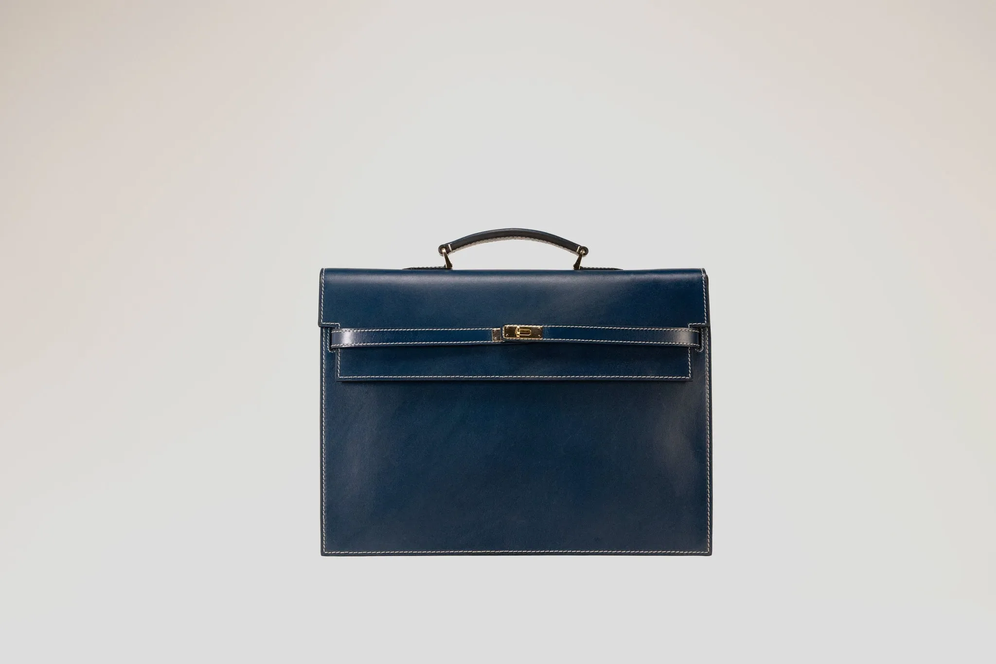 Briefcase - Box Calf Blue