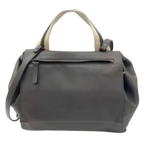 Brunello Cucinelli Charcoal Grey Monili Bead Embellished Leather Handbag