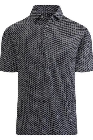 Bryer Printed Polo - Black