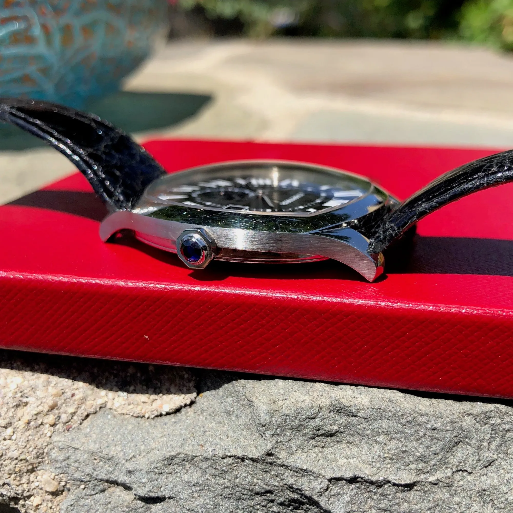 Cartier Drive de Cartier WSNM0009 Steel Black Automatic Leather Wristwatch Box Papers