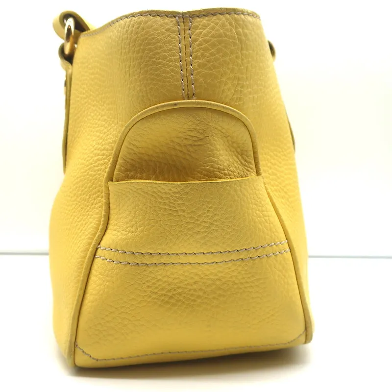 Celine Boogie Bag Yellow Grained Leather