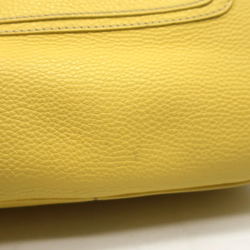 Celine Boogie Bag Yellow Grained Leather