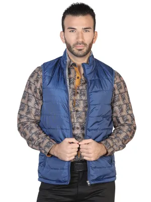 Chaleco Acolchado Ultraligero Azul/Gris para Hombre 'El Señor de los Cielos' - ID: 42558
