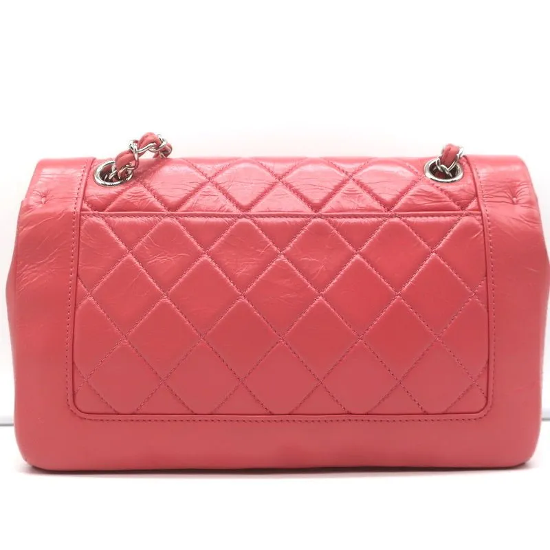 Chanel Enamel CC Quilted Leather Single Flap Bag Small Crossbody