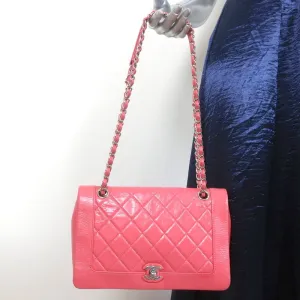Chanel Enamel CC Quilted Leather Single Flap Bag Small Crossbody