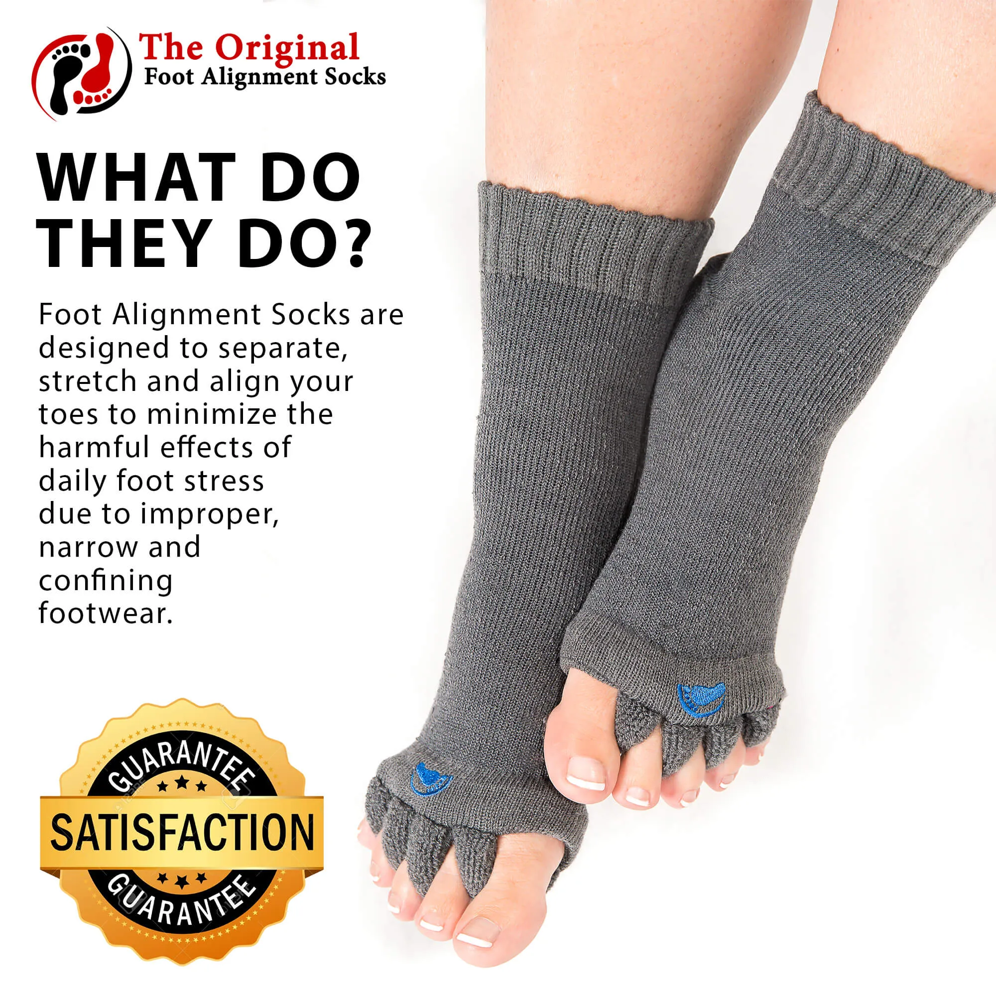 Charcoal Color Foot Alignment Socks