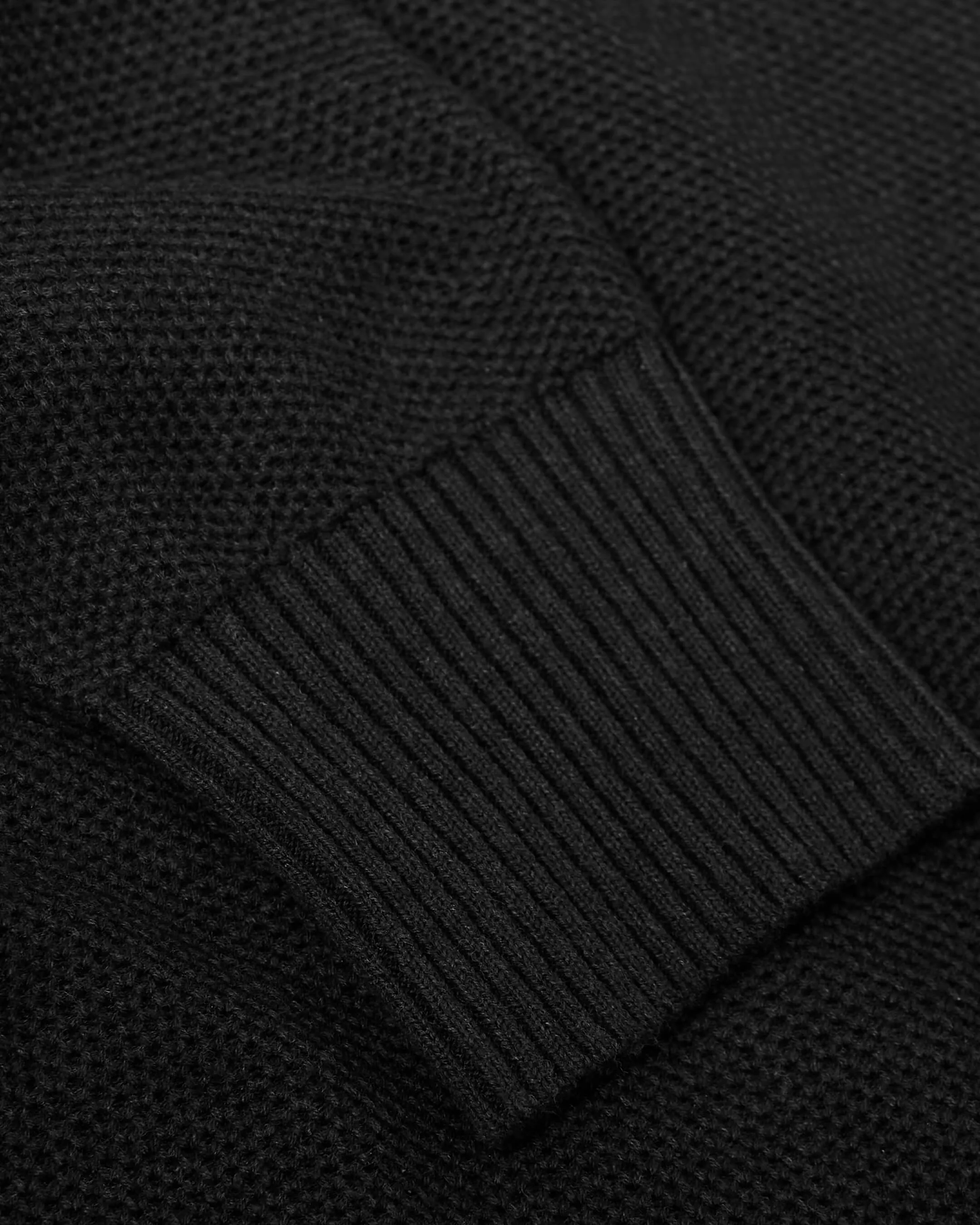 Charcoal Heather Gray Pique Crew Sweater