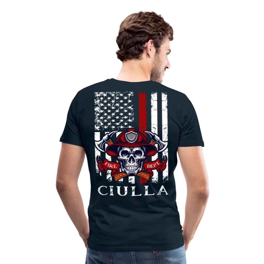 Ciulla Firefighter Skull Flag Men's Premium T-Shirt