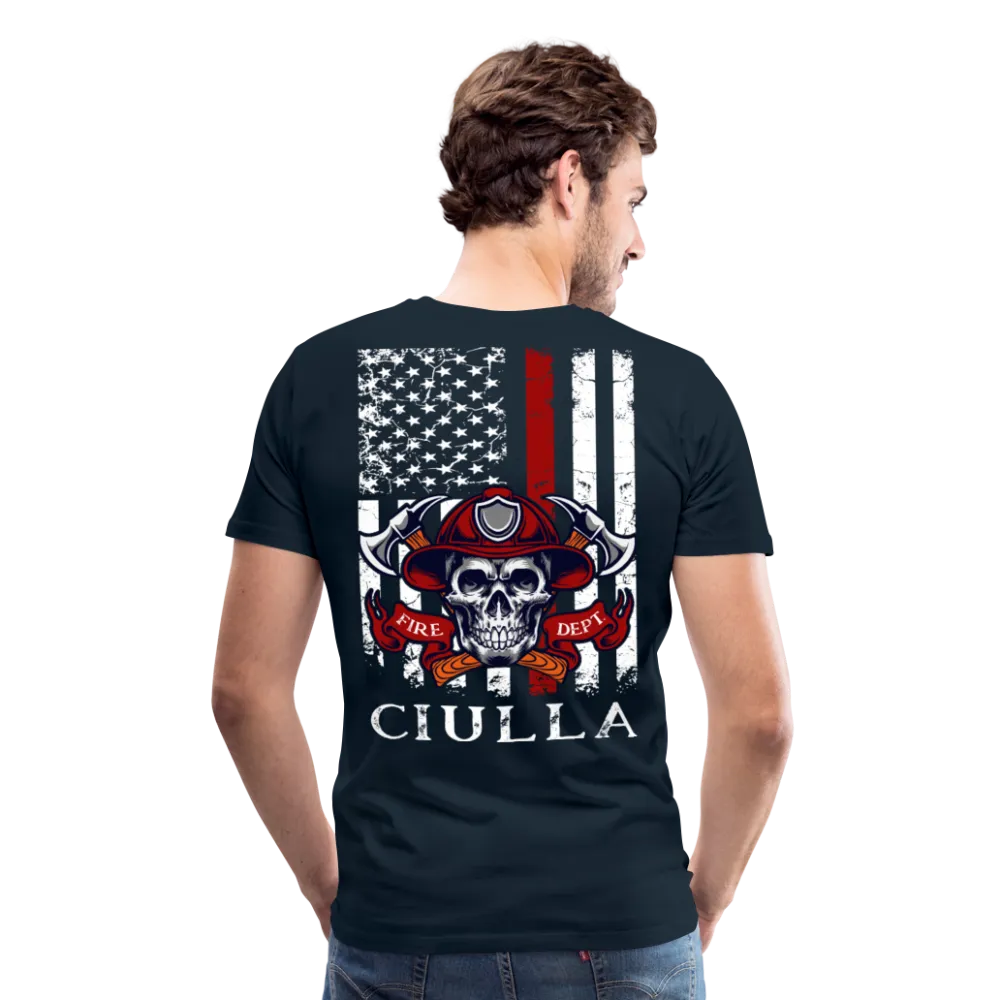 Ciulla Firefighter Skull Flag Men's Premium T-Shirt