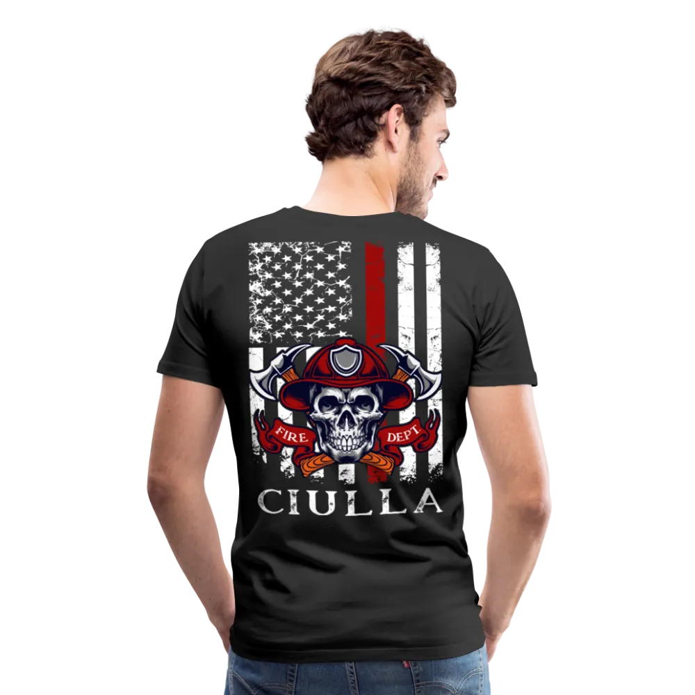 Ciulla Firefighter Skull Flag Men's Premium T-Shirt