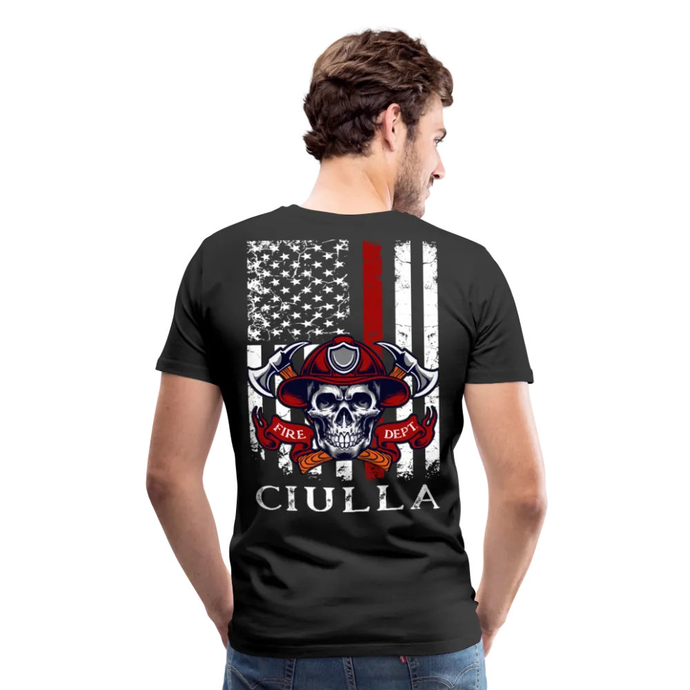 Ciulla Firefighter Skull Flag Men's Premium T-Shirt