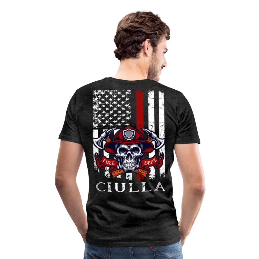 Ciulla Firefighter Skull Flag Men's Premium T-Shirt