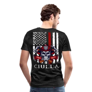Ciulla Firefighter Skull Flag Men's Premium T-Shirt
