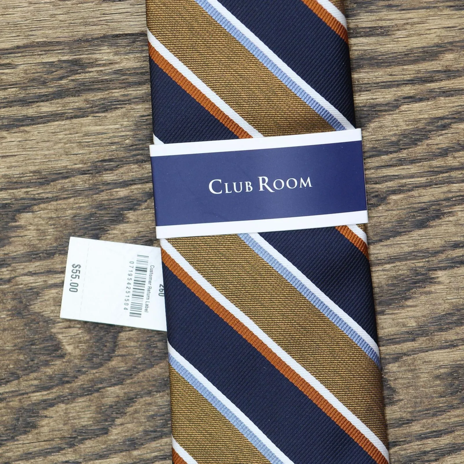 Club Room Men's Stripe Silk Blend Necktie Tie 1CRC1-3026