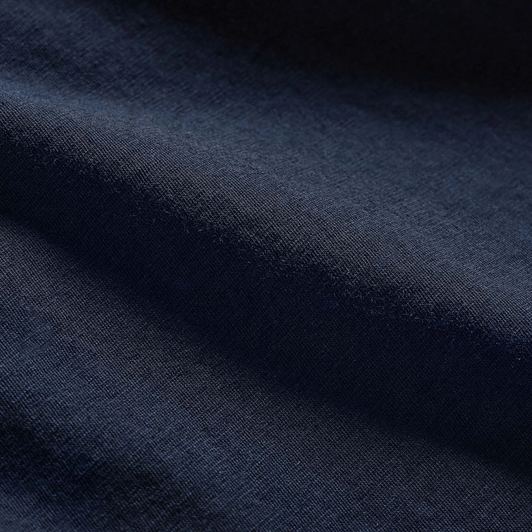 Cotton Linen Pocket Tee - Navy