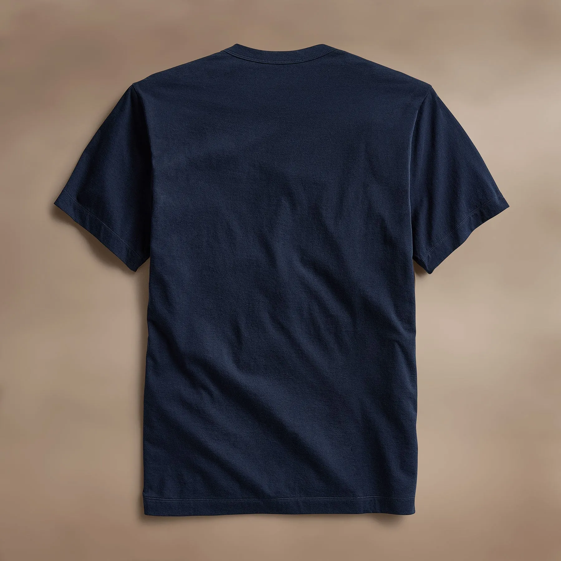 Cotton Linen Pocket Tee - Navy