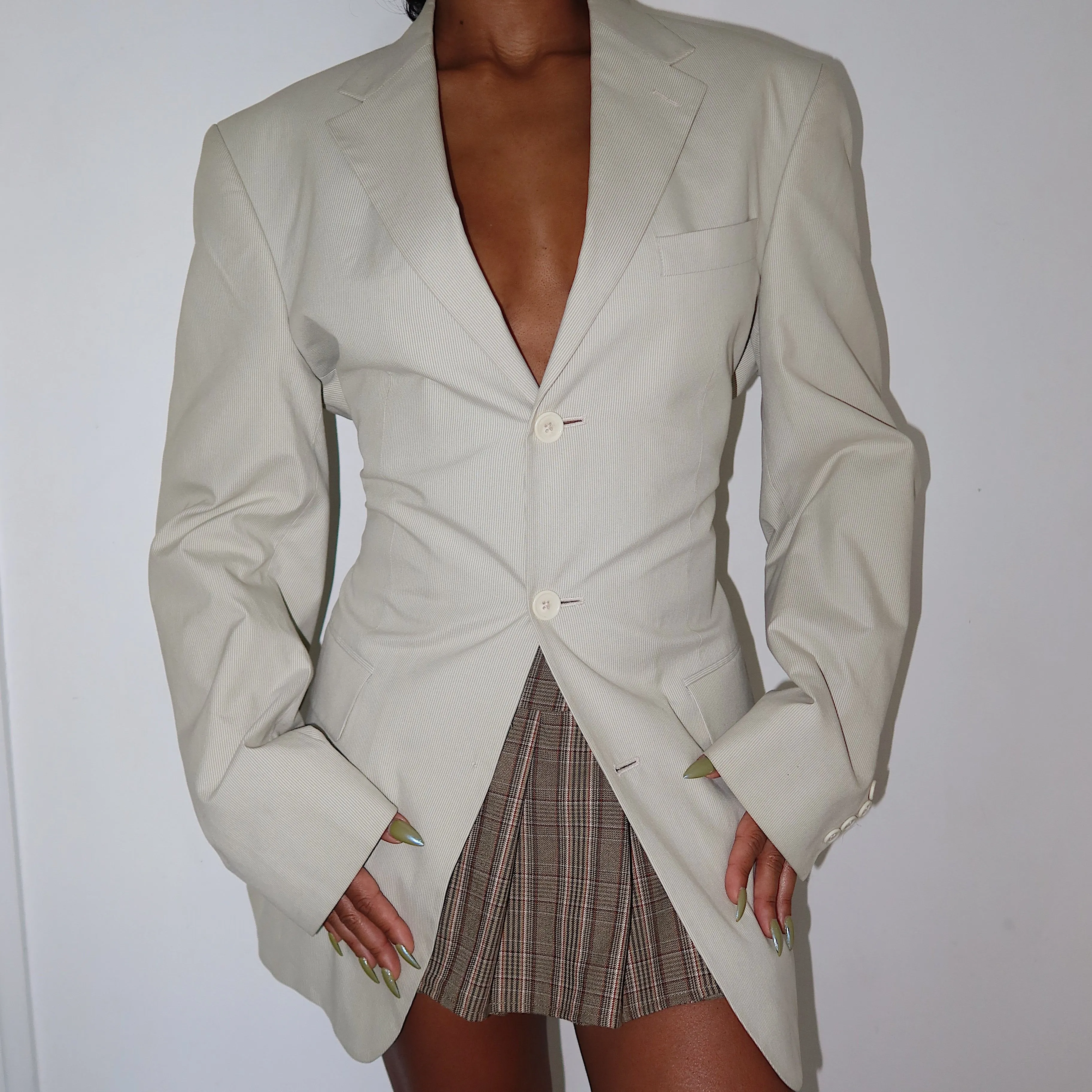 CREAM CORSET JACKET - Medium