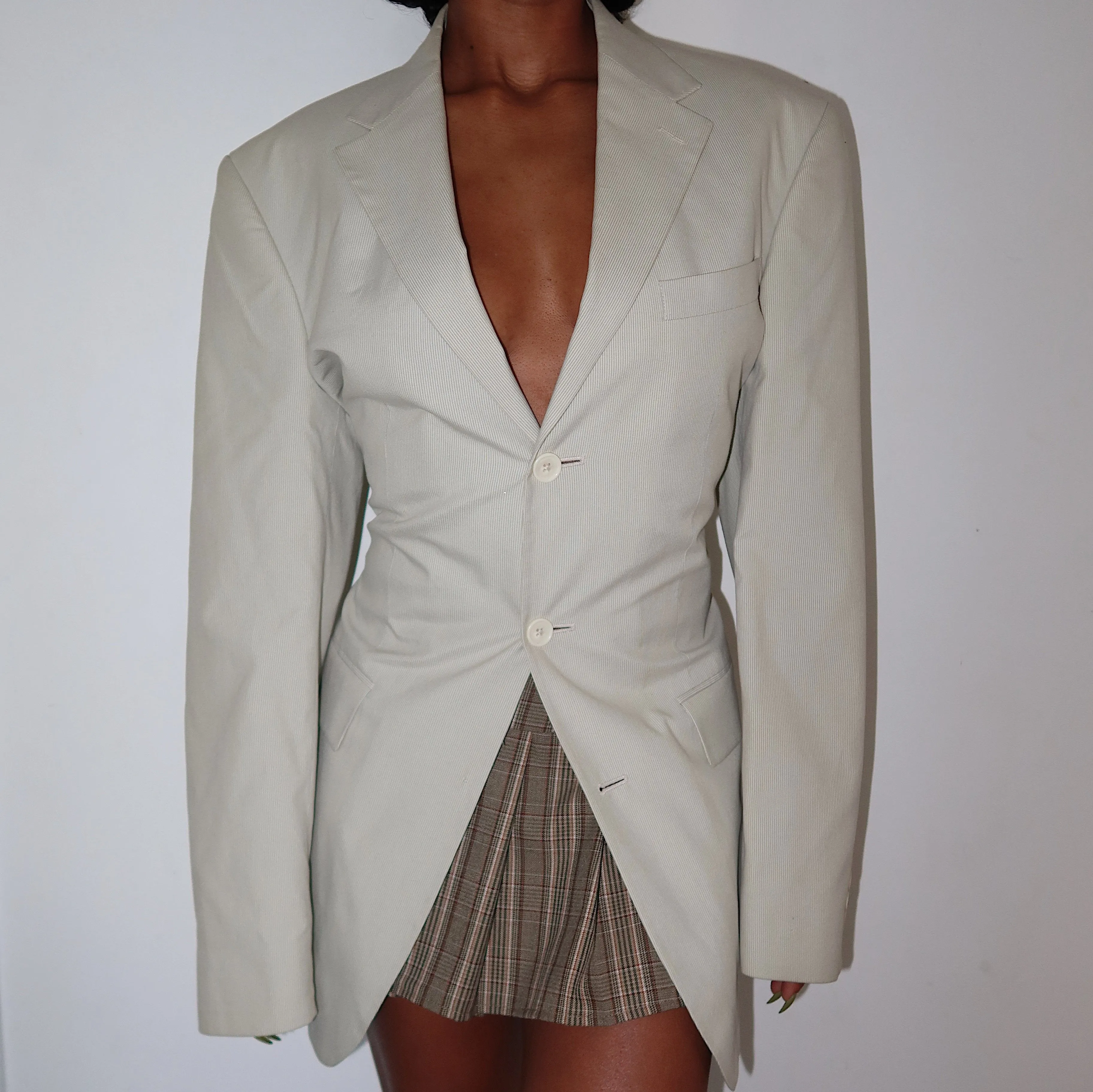 CREAM CORSET JACKET - Medium