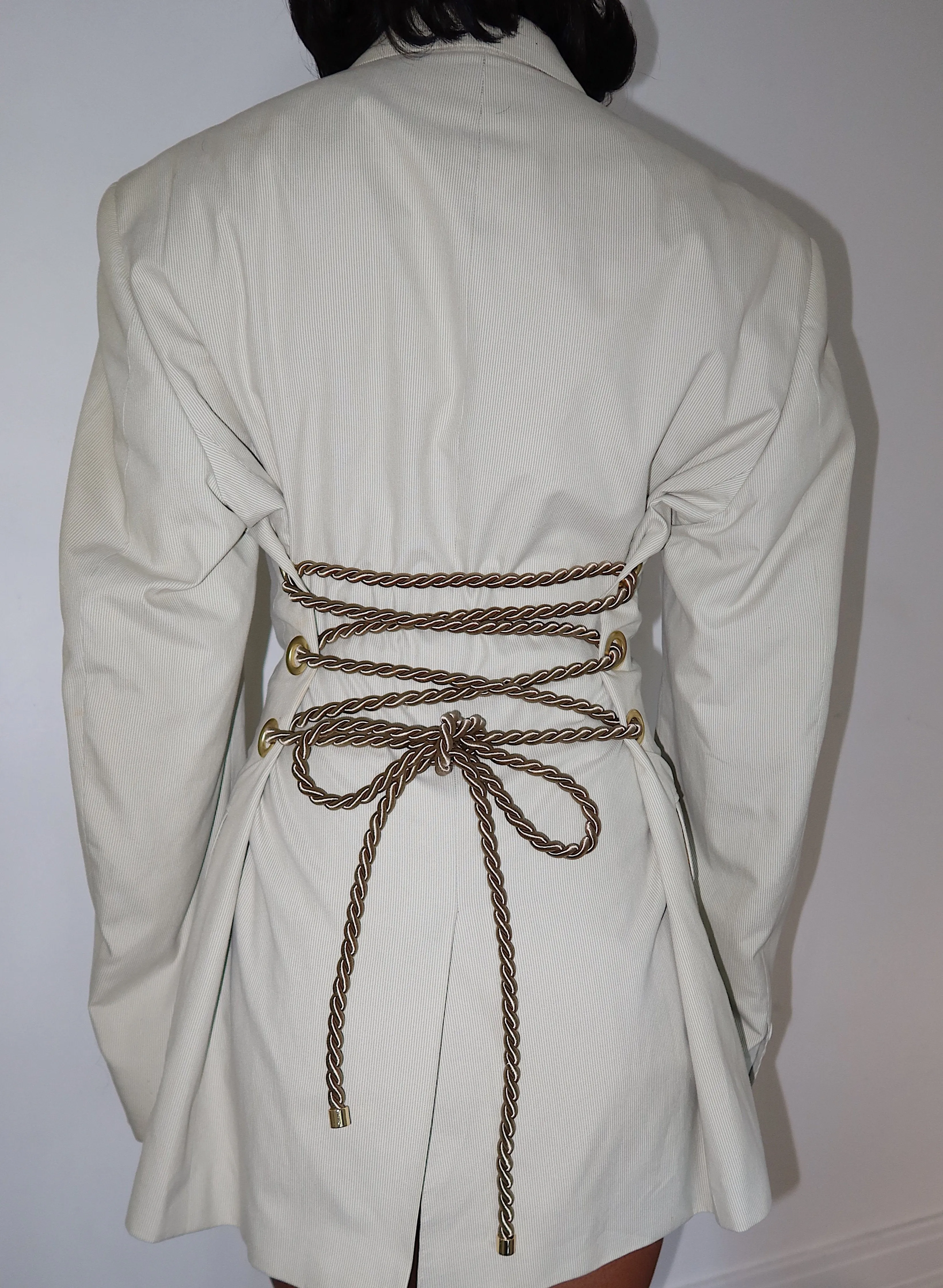 CREAM CORSET JACKET - Medium