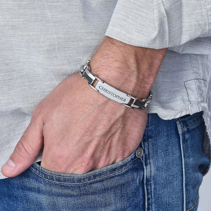 Custom Engraved Men's Bracelet