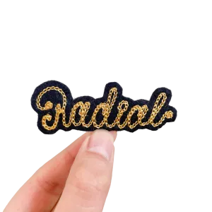 Custom Word Patch - Gold on Black