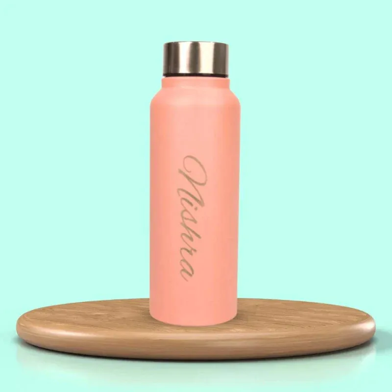 Customized Men's Combo Wallet & Bottle - Pink