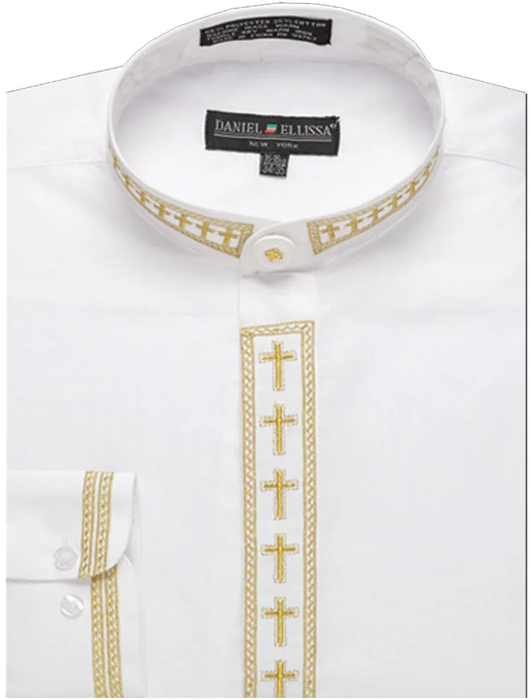 Daniel Ellissa Banded Collar DS2005-C White/Gold