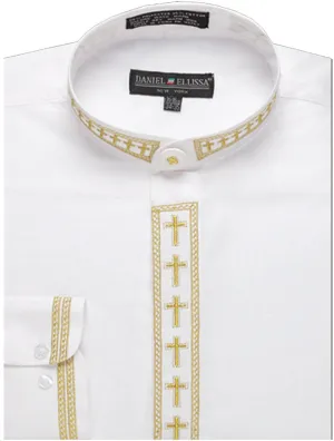 Daniel Ellissa Banded Collar DS2005-C White/Gold