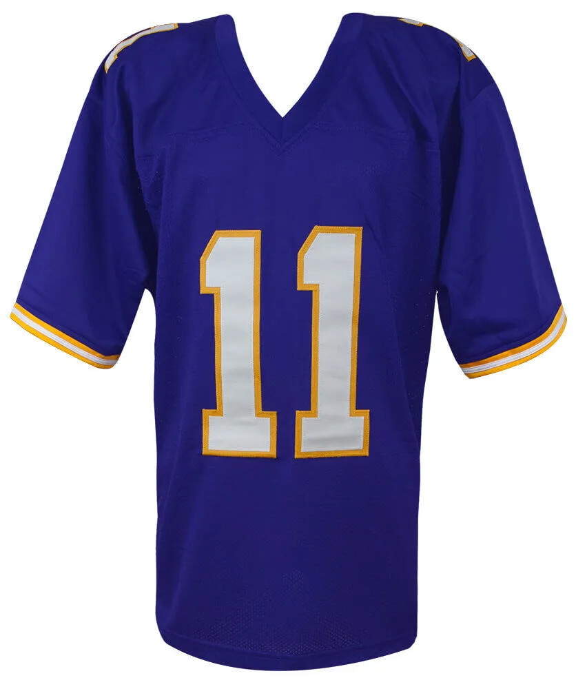Daunte Culpepper (VIKINGS) Signed Purple T/B Custom Football Jersey - (SS COA)