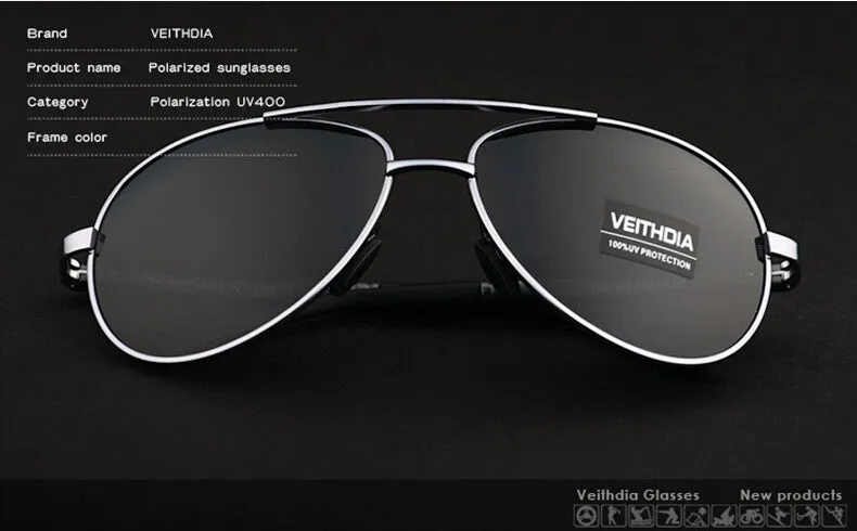 Designer Pilot Polarized Sunglasses 1306