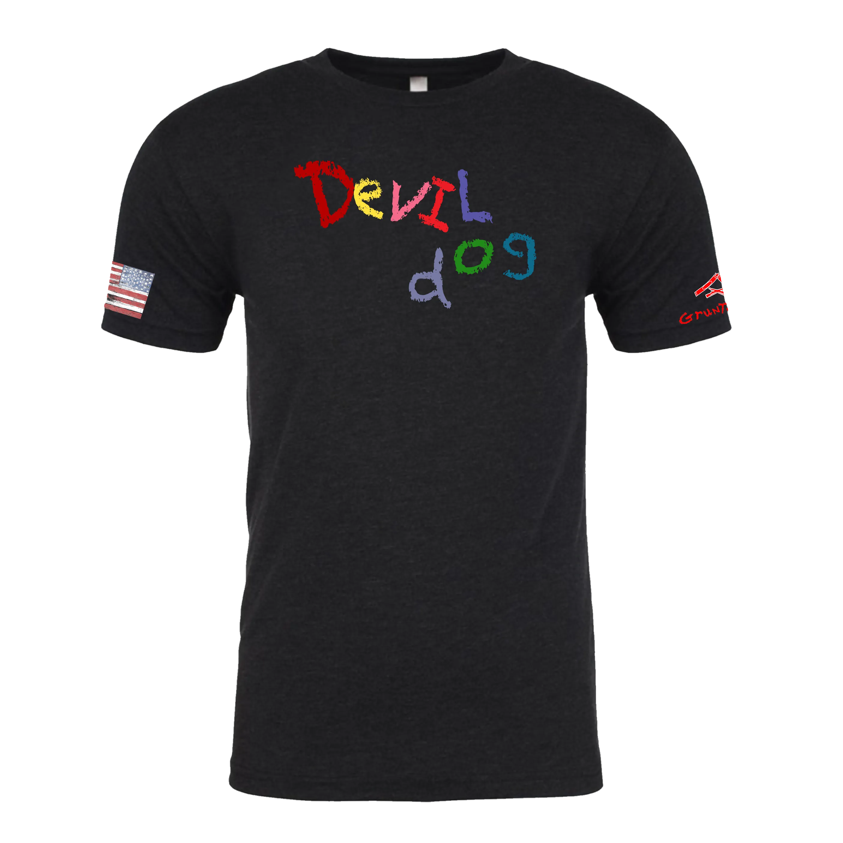 DEVIL DOG-Crayon Shirt (OD OR CHARCOAL GRAY)