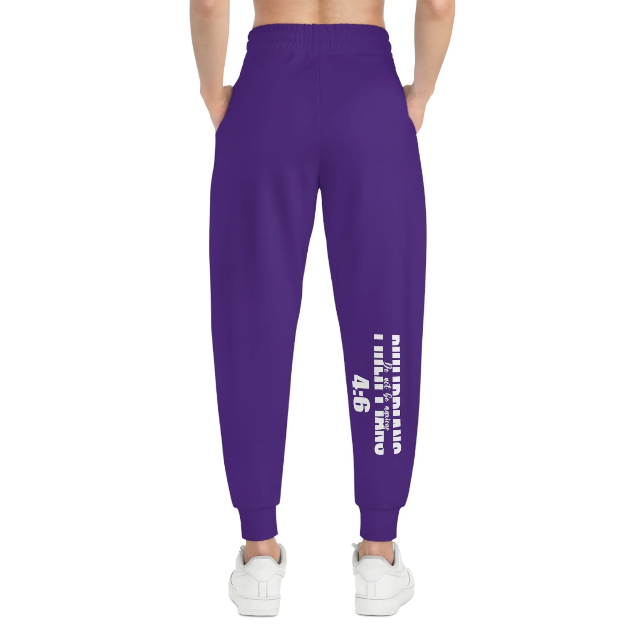 Do Not be Anxious Purple Unisex Athletic Joggers