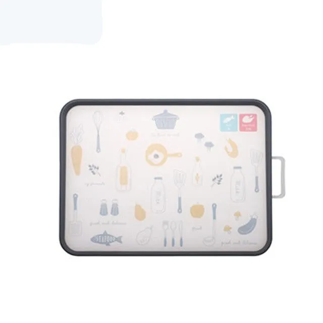 Double Sided Cutting Board Food Fruit Chopping Board Kitchen Stuff Non-slip Easy Clean