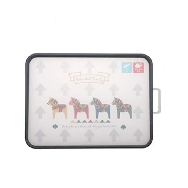 Double Sided Cutting Board Food Fruit Chopping Board Kitchen Stuff Non-slip Easy Clean