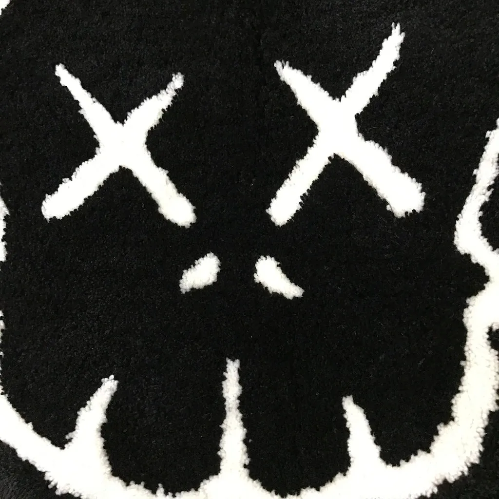 DS! G1950 x Kaws Sull Skull Rug Mat Black