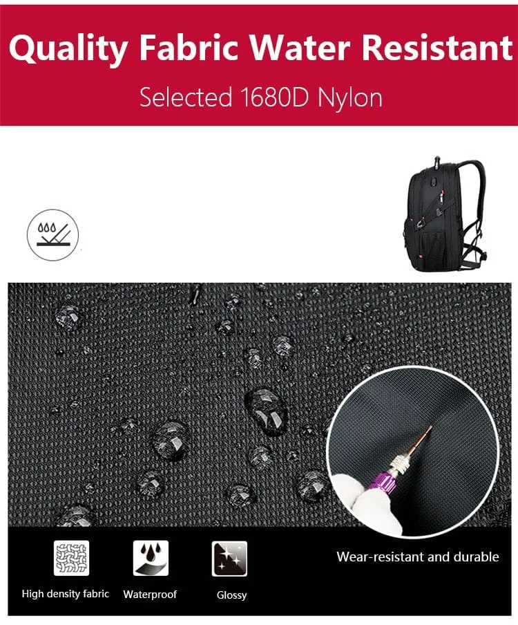 Durable Laptop Backpack USB Charging Port Swiss-Multifunctional