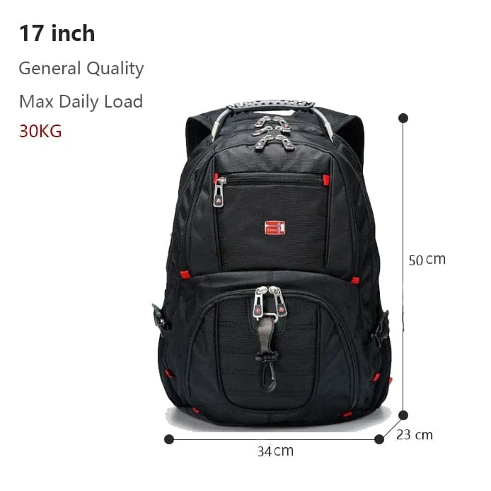 Durable Laptop Backpack USB Charging Port Swiss-Multifunctional