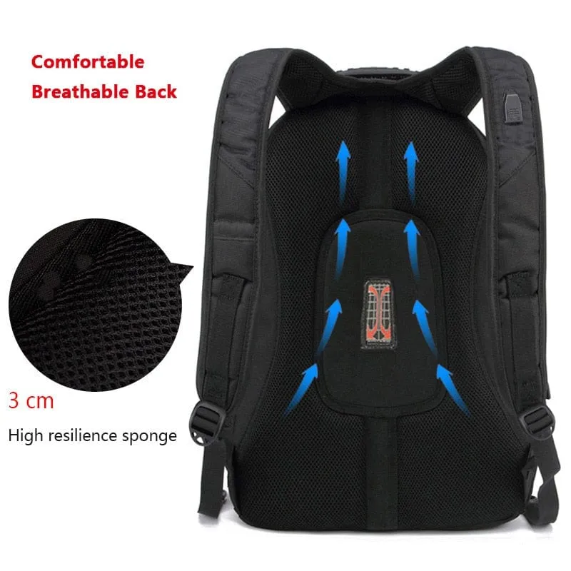 Durable Laptop Backpack USB Charging Port Swiss-Multifunctional