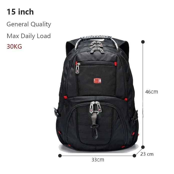 Durable Laptop Backpack USB Charging Port Swiss-Multifunctional