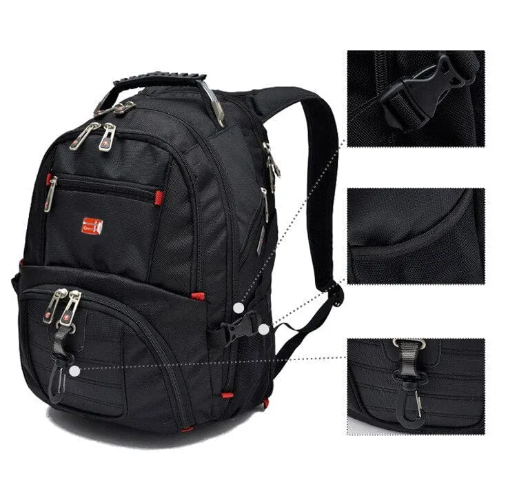 Durable Laptop Backpack USB Charging Port Swiss-Multifunctional