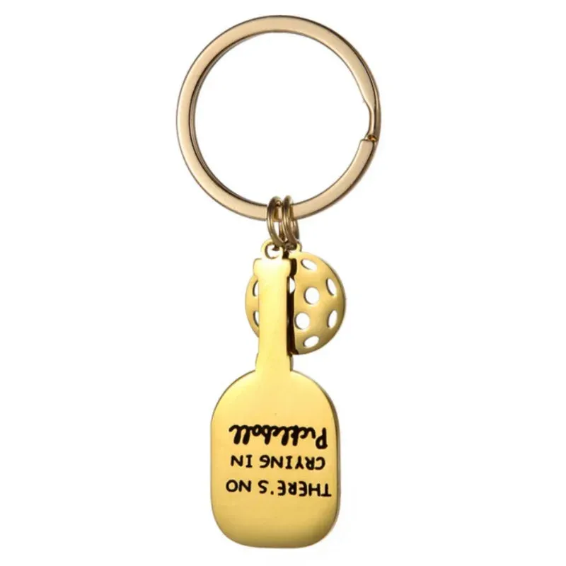 Fashion Sports Pickleball keychain For Sports Lovers Bags Wallets Car Key Pendants Cute Mini Pickleball Keychain Gifts