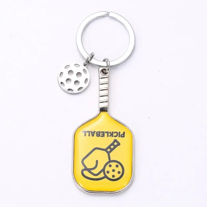Fashion Sports Pickleball keychain For Sports Lovers Bags Wallets Car Key Pendants Cute Mini Pickleball Keychain Gifts