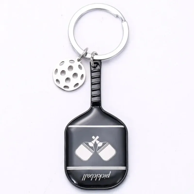 Fashion Sports Pickleball keychain For Sports Lovers Bags Wallets Car Key Pendants Cute Mini Pickleball Keychain Gifts