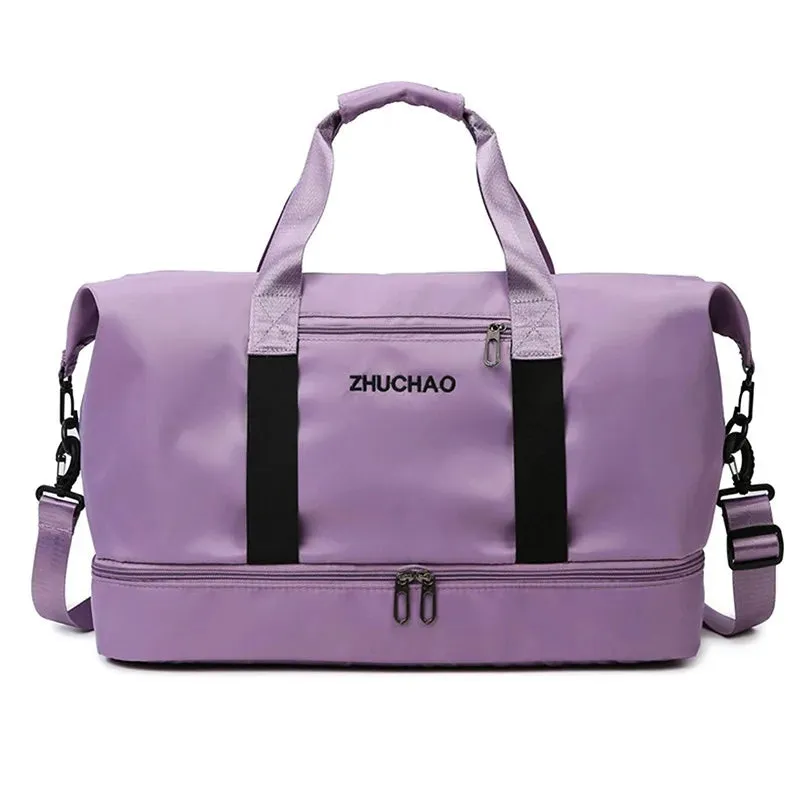 Fashion Travel Bags For Women Large Capacity Men's Sports bag Waterproof Weekend Sac Voyage Female Messenger Bag Dry And Wet