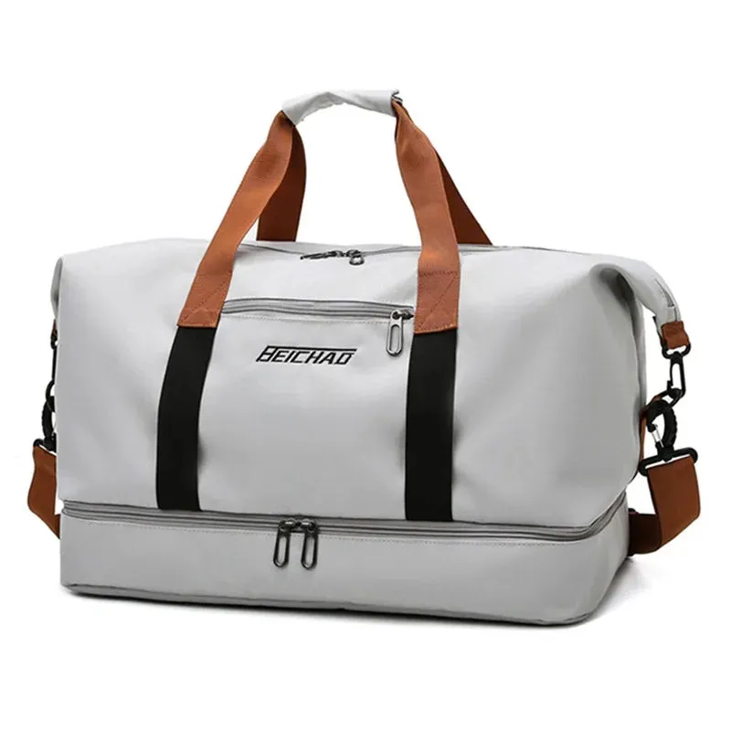 Fashion Travel Bags For Women Large Capacity Men's Sports bag Waterproof Weekend Sac Voyage Female Messenger Bag Dry And Wet