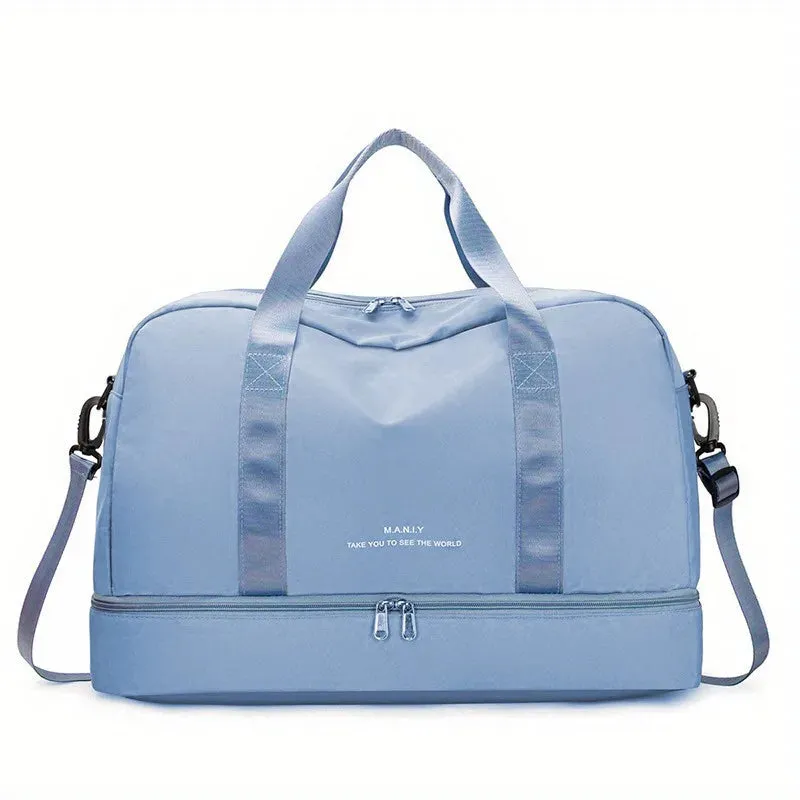 Fashion Travel Bags For Women Large Capacity Men's Sports bag Waterproof Weekend Sac Voyage Female Messenger Bag Dry And Wet