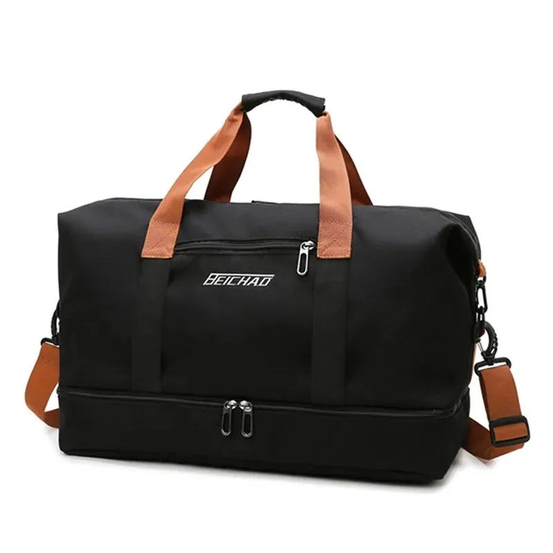 Fashion Travel Bags For Women Large Capacity Men's Sports bag Waterproof Weekend Sac Voyage Female Messenger Bag Dry And Wet